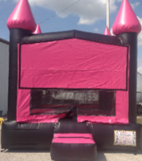 Neon pink black bouncer bounce house rental in Daytona Beach, FL