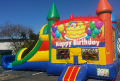 Rainbow Happy Birthday Combo Wet Slip-n-Slide in Daytona Beach, FL